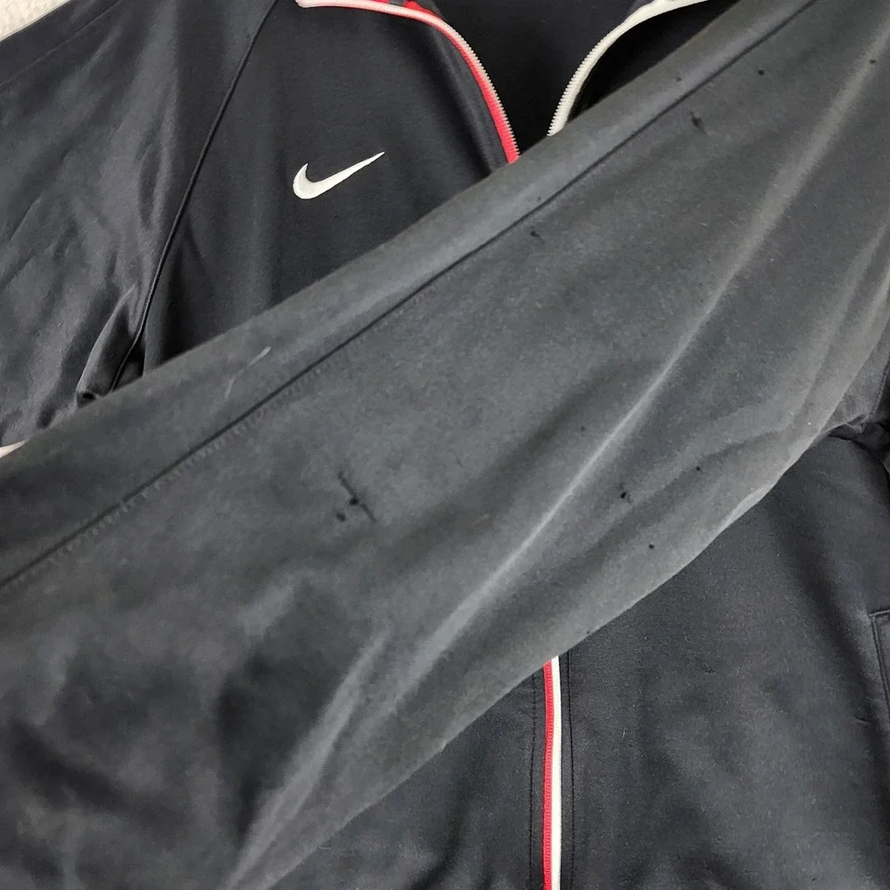 Nike Manchester United Soccer Track Jacket Full‎ Zip Men's Large Black Red White